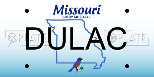 DULAC Missouri License Plate