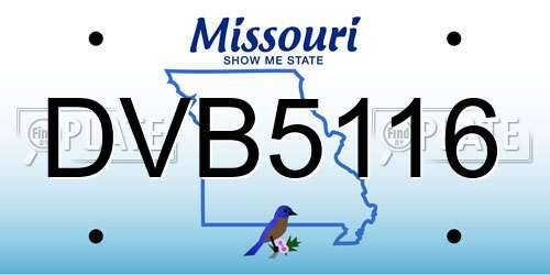DVB5116 Missouri License Plate
