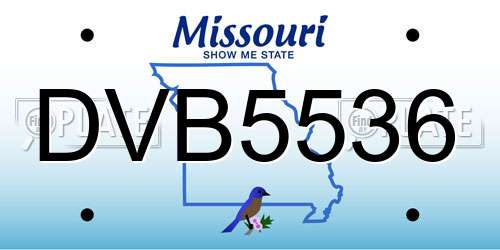DVB5536 Missouri License Plate