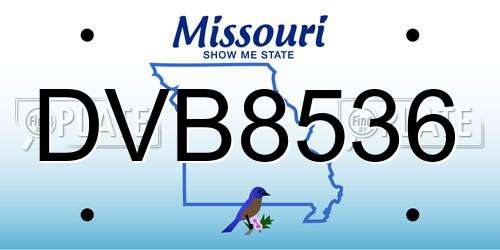 DVB8536 Missouri License Plate