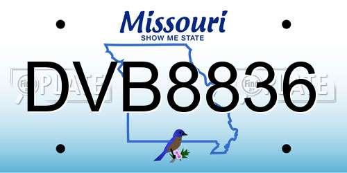 DVB8836 Missouri License Plate