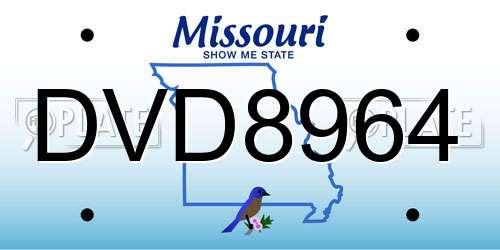 DVD8964 Missouri License Plate