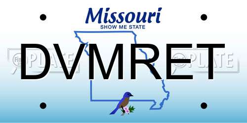 DVMRET Missouri License Plate
