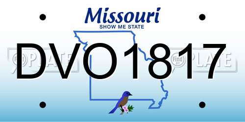 DVO1817 Missouri License Plate