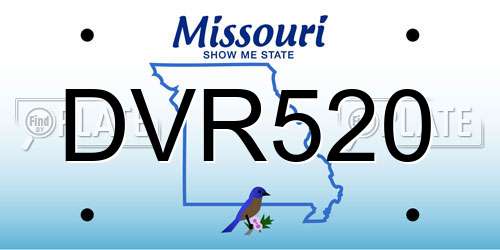 DVR520 Missouri License Plate