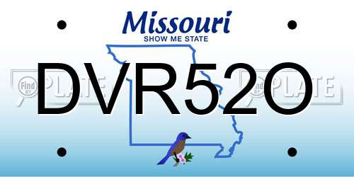 DVR52O Missouri License Plate
