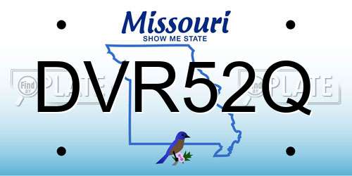 DVR52Q Missouri License Plate