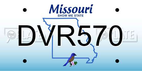 DVR570 Missouri License Plate