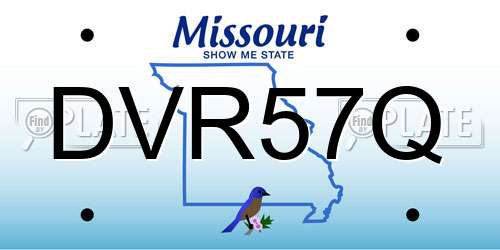 DVR57Q Missouri License Plate