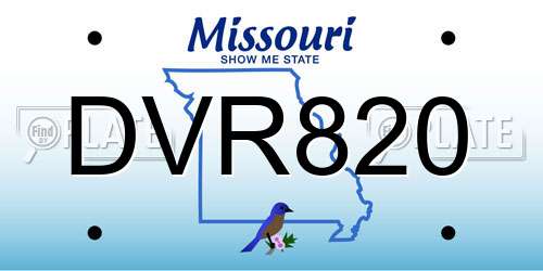 DVR820 Missouri License Plate