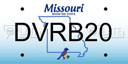 DVRB20 Missouri License Plate