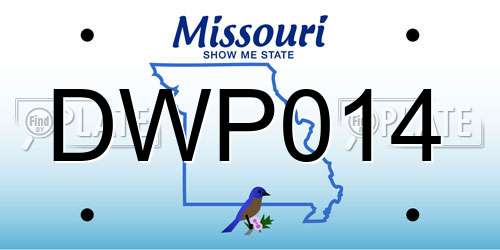 DWP014 Missouri License Plate