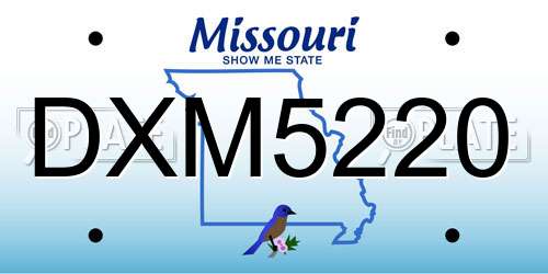 DXM5220 Missouri License Plate