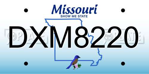 DXM8220 Missouri License Plate