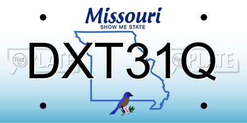 DXT31Q Missouri License Plate