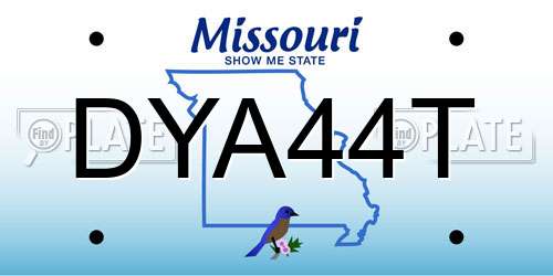 DYA44T Missouri License Plate