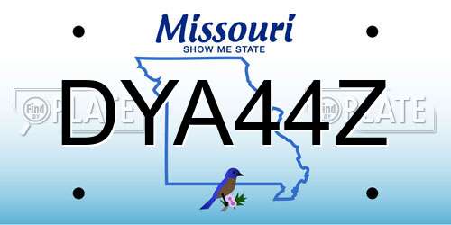 DYA44Z Missouri License Plate