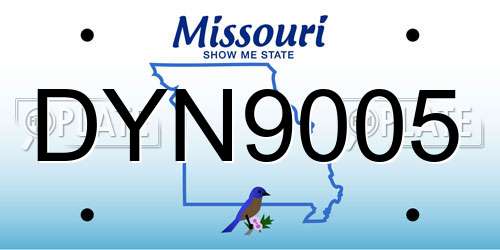 DYN9005 Missouri License Plate