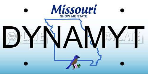 DYNAMYT Missouri License Plate