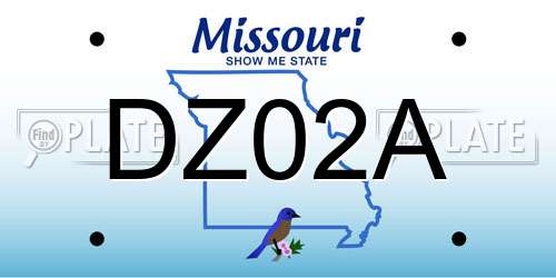 DZ02A Missouri License Plate