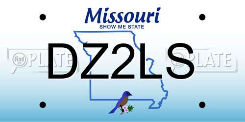 DZ2LS Missouri License Plate