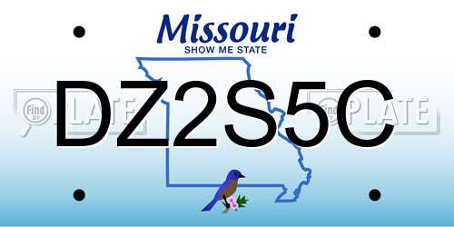 DZ2S5C Missouri License Plate