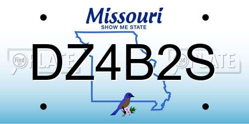 DZ4B2S Missouri License Plate
