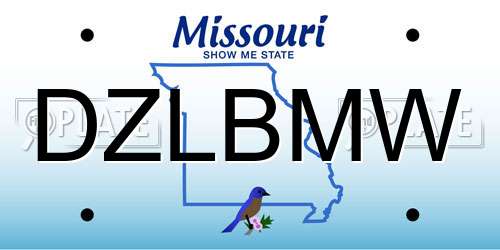 DZLBMW Missouri License Plate