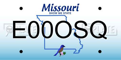 E00OSQ Missouri License Plate
