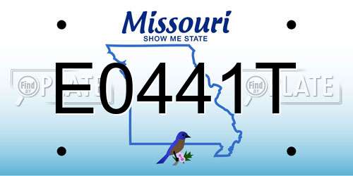E0441T Missouri License Plate