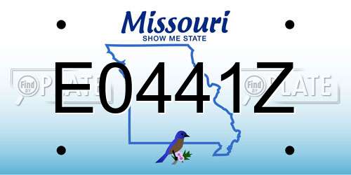 E0441Z Missouri License Plate