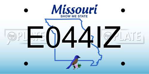 E044IZ Missouri License Plate