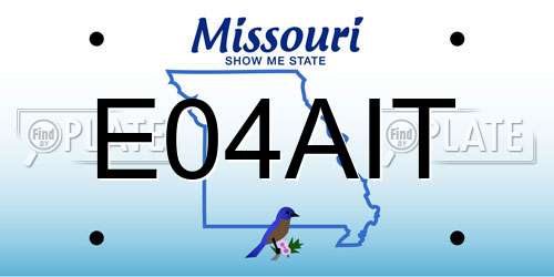 E04AIT Missouri License Plate