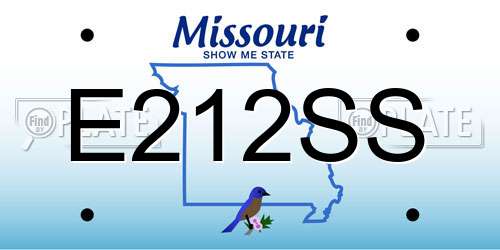 E212SS Missouri License Plate