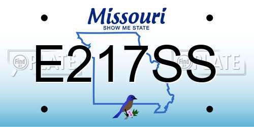 E217SS Missouri License Plate