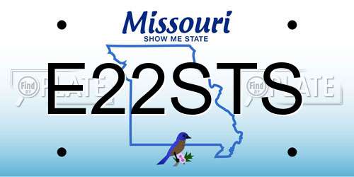 E22STS Missouri License Plate