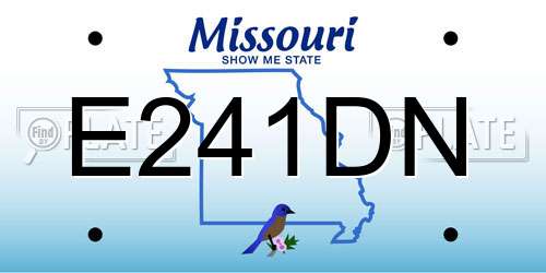 E241DN Missouri License Plate