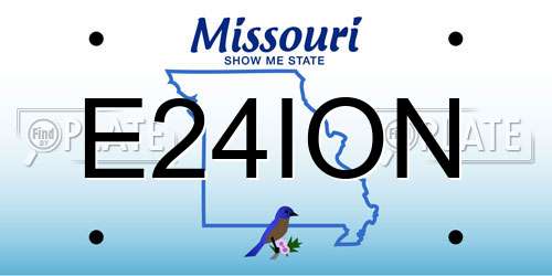 E24ION Missouri License Plate