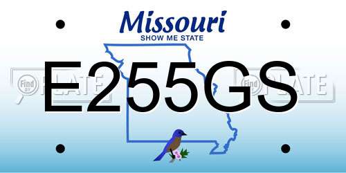 E255GS Missouri License Plate