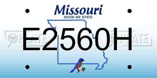 E2560H Missouri License Plate