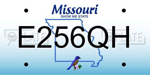 E256QH Missouri License Plate