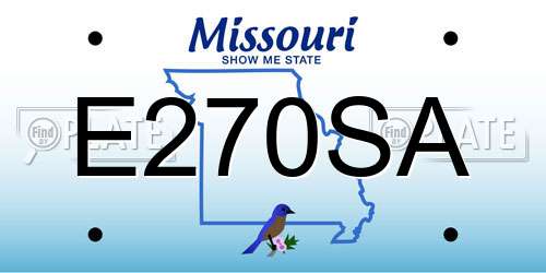 E270SA Missouri License Plate