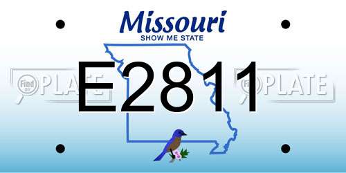 E2811 Missouri License Plate