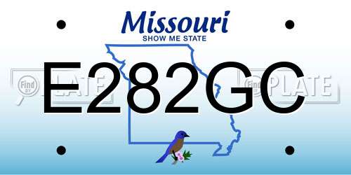 E282GC Missouri License Plate