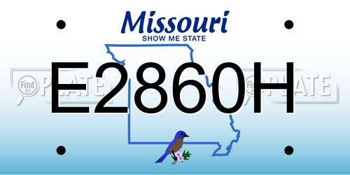 E2860H Missouri License Plate