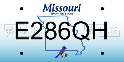 E286QH Missouri License Plate