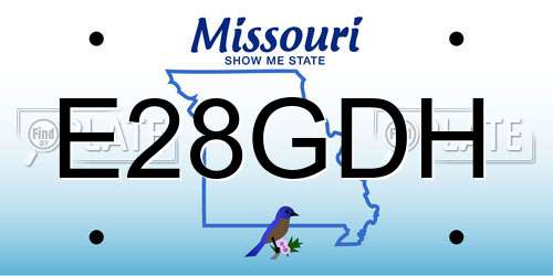 E28GDH Missouri License Plate