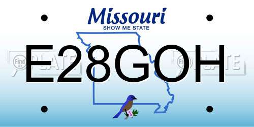 E28GOH Missouri License Plate