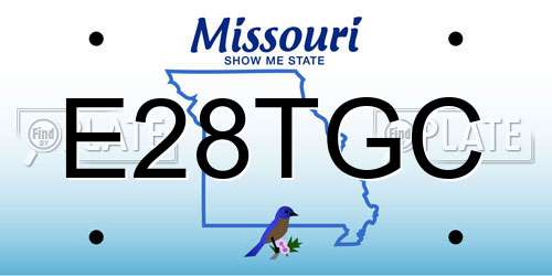 E28TGC Missouri License Plate
