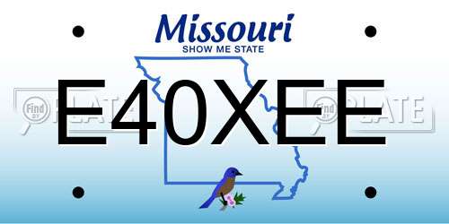 E40XEE Missouri License Plate